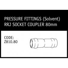 Marley Solvent (RRJ) Socket Coupler 80mm - Z810.80